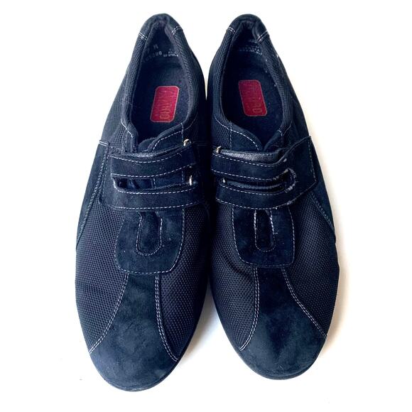 Munro Shoes - MUNRO Jolie Black Fabric Kid Suede Flats Loafers Sneakers Comfort Size 9M